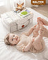 15" 9" 7" Maliton Baby Diaper Caddy, Nursery Storage Bin & Car Organizer with Handle, Large Felt Bag for Newborn