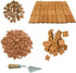 Cayway 150 PCS Mini Red Wall and Roof Tiles, Model Building with Tool Set for Dollhouse Diorama