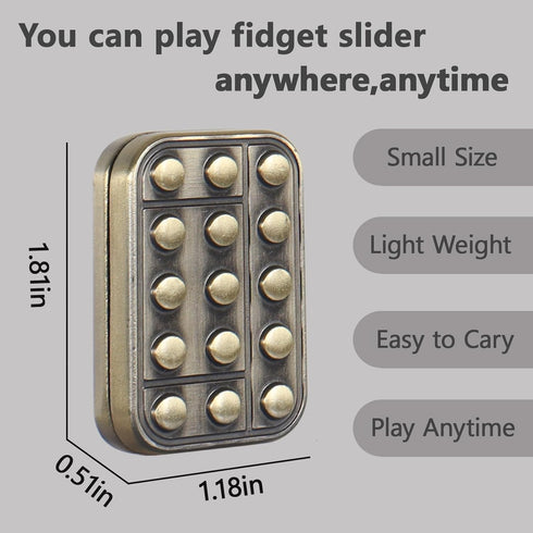 Metal Magnetic Fidget Slider - Haptic EDC Toy for Adults