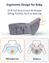 6-in-1 0-36 (7.7-66 lbs) Baby Carrier Newborn to Toddler, Ergonomic Infant Hip Seat Carrier with Storage Pocket