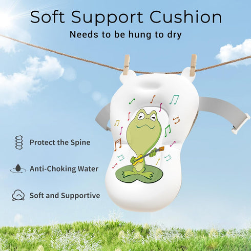 0-24 Baby Bathtub, Collapsible Newborn Bathtub for Infant to Toddler Months with Soft Cushion and Thermometer,Portable