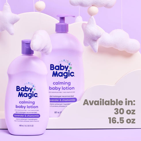 16.5 oz. (6 Pack) Baby Magic Calming Lotion | Helps Comfort and Relax Before Bedtime | Lavender & Chamomile | fl
