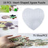 10 Sets Blank Sublimation Heart-shaped Jigsaw Puzzle, 75 Pieces DIY Heat Press Transfer Crafts