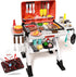 Large 60Pcs Kids BBQ Grill Playset with Real Steam, Sound & Light