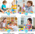 Hisine 46PCS 1 inch 3-8,10 3+(ESP. 3-8) Multiple Shapes Magnetic Blocks, Magnetic Building Blocks for Kids Ages Colors