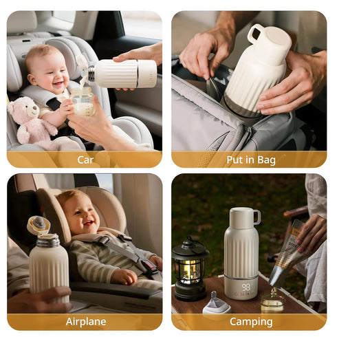 2.5 10200mAh 17oz Snow Bear Portable Bottle Warmer for Travel, Fast Heating in Mins for Breast Milk and Formula