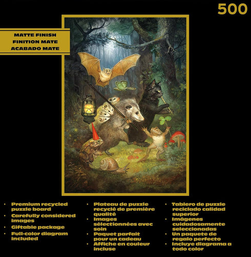 500 Buffalo Games - Gold - Annie Stegg Gerard - The Moonlit March - Piece Jigsaw Puzzle for Adults - Challenging Puzzle