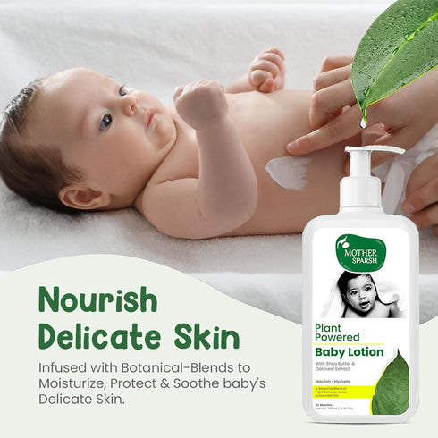 Mother Sparsh 50g (200ml Plant Powered Natural Baby face Cream, + Plant Powered Natural Baby Lotion and Baby Wash Each)