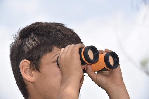 Kids Outdoor Adventure Kit: Binoculars, Compass, Magnifying Glass & Flashlight for Boys & Girls Ages 3-12