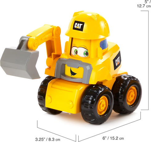 CAT Construction Toys, Junior Crew Excavator EduCATional Vehicle with Kid Sounds and Animated Face for Ages 2+