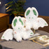 PEACH CAT Cute Bat Bunny Plush Pillow, Kawaii Rabbit Stuffed Animal for Kids, White 9"