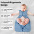6-12 3 Pack 100% 0.5 2-Way Unnivoll Baby Sleep Sack Months Cotton Lightweight TOG Wearable Blanket Baby Sleep Bag