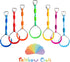 Rainbow Craft 7-Pack Colorful Ninja Rings - Gymnastic Ring, Swing Bar Ring,