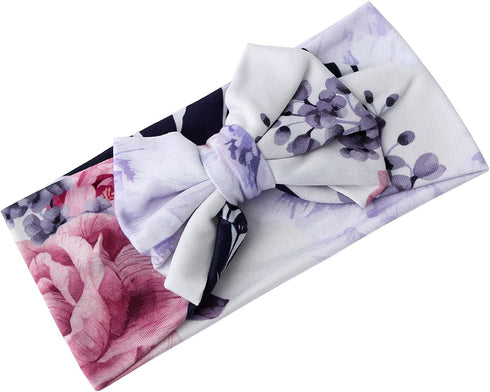 Galabloomer Newborn Receiving Blanket and Headband Set, Baby Flower Swaddle for Infants