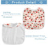 IHCVHQX 1 Pack Baby Feeding Bibs for Boys Girls Strawberries and Daisies Button Newborn Infant Bibs Teething Bib