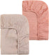 SEVDO 2 Pack Muslin Crib Sheets for Boys Girls 52"x28", Organic Cotton Fitted