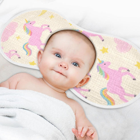 tplaotee 22x11in Cute Cartoon Pink Rainbow Unicorns Cotton burping Cloths Soft and Absorbent? Baby wash Cloth