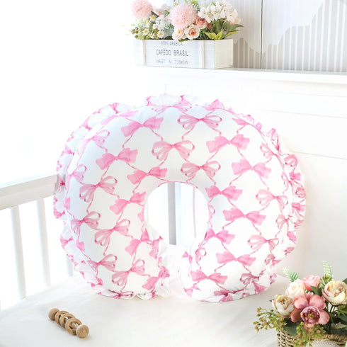 Ruffle Nursing Pillow Cover, Removable Stetchy Case for Breastfeeding Pillows, Ultra Soft and Breathable Feeding Pillow
