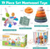 6-18 4 1 1 2 3 Wuzhineisn Montessori Baby Toys for Ages Months - Pull String Teether, Stacking Blocks, Sensory Shapes
