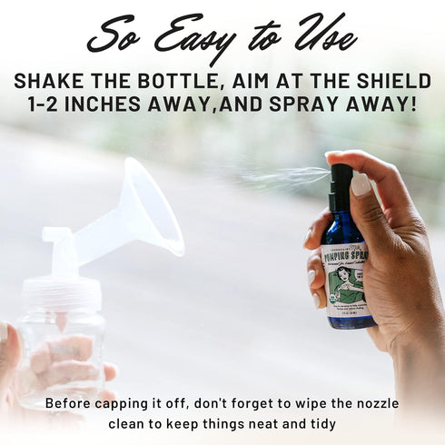 4 oz., Legendairy Milk Pumping Spray Helps Sore Nipples & Clogged Ducts, Organic Lubricant for Breast Shields