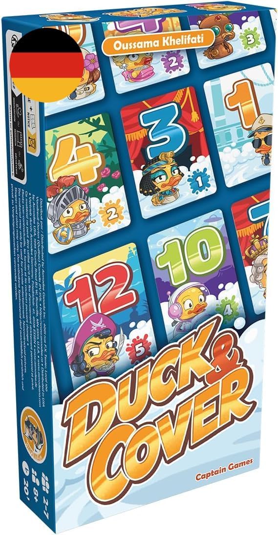 Captain Games Duck and Cover Party Game - Fun Fast-Paced Card Game
