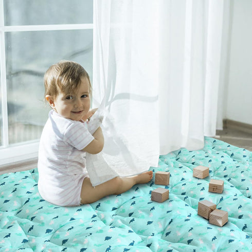 47x47 SPRINGSPIRIT Baby Play Mat, Infant Play Mat for Playpen, Thicken Cushioned PlayMat for Floor, Non-Slip Washable