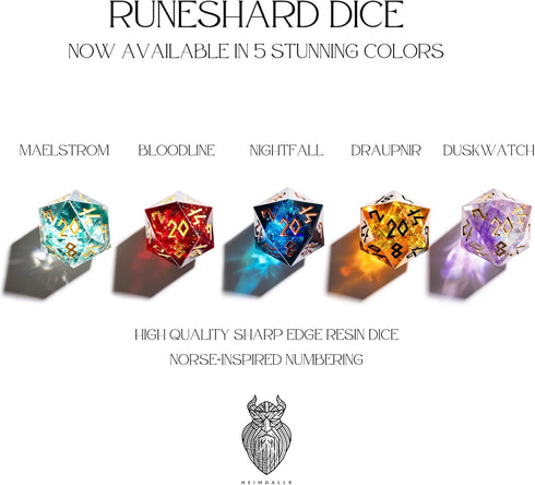 Set Sharp Edge DND Dice with Glowing LED Display Box - Premium Polyhedral Resin Dice for Dungeons and Dragons |