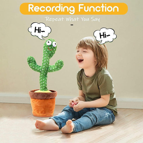 2023 Dancing Cactus Toy Bluetooth, Rechargeable Singing Talking Cactus that Repeats What You Say