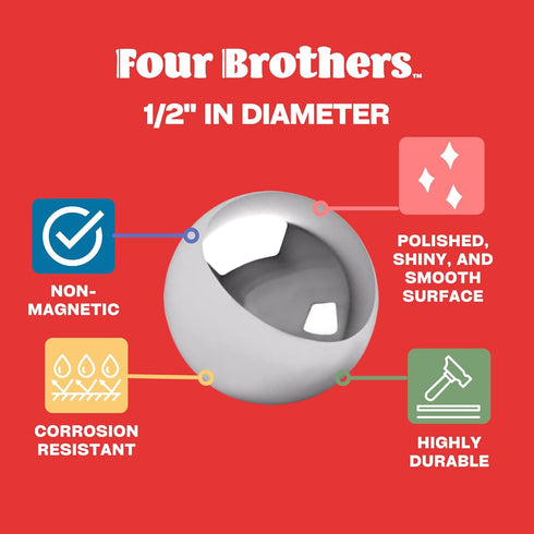 Four Brothers Replacement Balls for BRIO Labyrinth and Pinball Games, Pack of 20