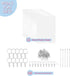 Warckon 137 Pieces Shrink Plastic Sheet Kit with 12 PCS Shrinky Art Paper and 125 PCS Keychains Accessories for Kids