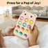 VISEWI 3-18 baby phone teething toys, food grade silicone teether toy for baby months, chew toys with number pop