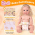 15 Set 17-24 Inch BABESIDE Pcs Reborn Baby Doll Accessories Diapers for Dolls Realistic Baby Doll Underwear with Cute