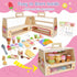 2 1 Set (63pcs), Counter 3+ SIMPLIPLAY in Portable Wooden Ice Cream Toy & Cookie Play Slice and Bake Cookies, Scoop