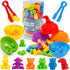 Counting Animals Matching Game with Sorting Bowls | Montessori Preschool Learning Toys for Kids - Zoo