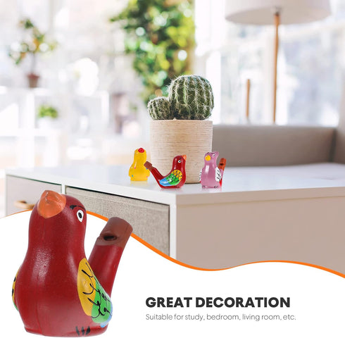 Warbling Bird Whistle, 6 Pcs Ceramic Bird Noise Makers for Kids & Adults Party Favors