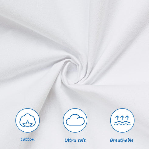 Organic Cotton Changing Pad Cover, 2 Pack Jersey Knit Super Soft & Stretchy Cradle Sheets for Baby Boys Girls, 32" x 16"