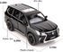 BDTCTK 1/32 Lexus LX570 Off-Road Luxury SUV Model Car, Zinc Alloy Pull Back Toy with Sound and Light (Black)