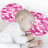 Bulletgxll Set 4, Pink Hearts Unisex Baby Burp Cloths of Soft Absorbent Organic Cotton Muslin Burping Cloths