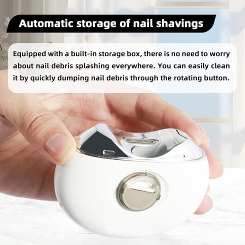 YLMFTNU 3 Trimmer Trimmer Electric Nail Clipper, Speeds Levels Electric Nail with Nail Clip and LED Light, USB