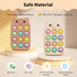 VISEWI 3-18 baby phone teething toys, food grade silicone teether toy for baby months, chew toys with number pop