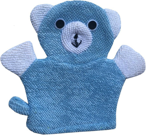 Cute Baby Kids Bath Sponge/Mitt/Glove Set of 4 - Cartoon Rabbit/Frog/Duck/Bear