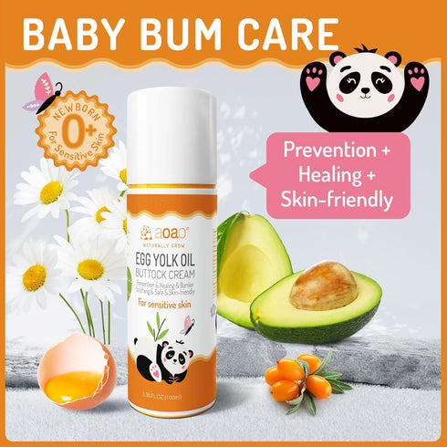 100ml/3.38oz Baby Diaper Rash Cream, for Prevent, Soothe and Treat Breakouts Diaper Rash and Flare-Ups, Instant