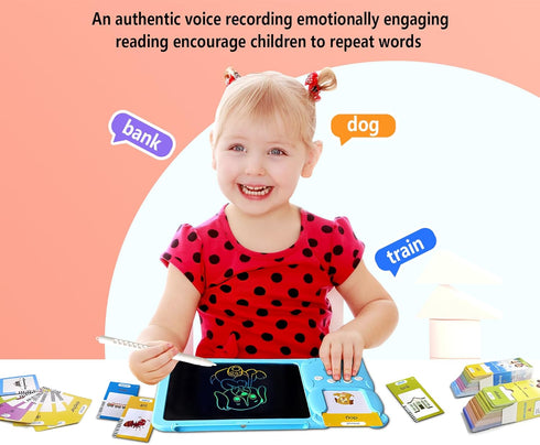 510 2 3 4 5 6, Rylai Toddler Toys Talking Flash Cards, Kindergarten Learning Resources Sight Words with Drawing Tablet