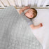 Toddler Comforter Blanket for Daycare, Baby Crib Nap Quilted Blanket 30"x40", Lightweight Grey Swaddle for Kids