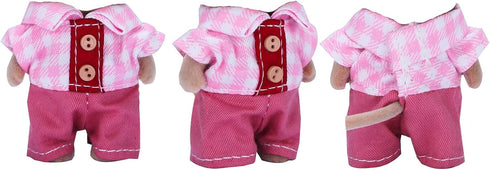 E-TING Family Set, Sweet Mother-Daughter & Father-Son Dress Up Set for 3-Inch and 2.25-inch Figure Town Series