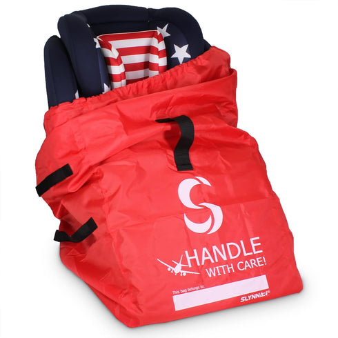 SLYNNAR Car Seat Travel Bag for Airplane - Fits Convertible Car Seats,
