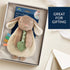 Itzy Ritzy - Itzy Lovey Including Teether - Baby Lovey with Teether, Textured Ribbons & Dangle Arms - Features Crinkle