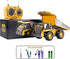 Dwi Dowellin Remote Control Dump Truck for Boys 4-7, Construction RC Car with Metal Bed, Lights/Sounds for Kids Age 3+