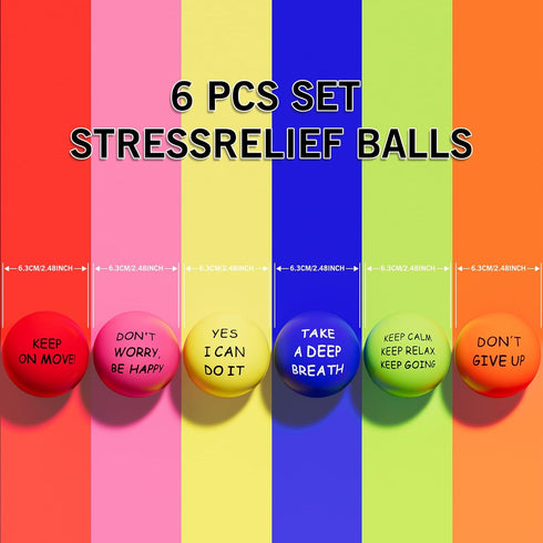(24 Pack), ALMAH Motivational Stress Balls for Kids and Adults Stress Relief Balls, Hand Exercise Therapy Balls