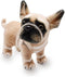 Lifelike Frenchie Dog Stuffed Animal, Super Realistic Plush French Bulldog Doll Puppy Toy, 9 Inches